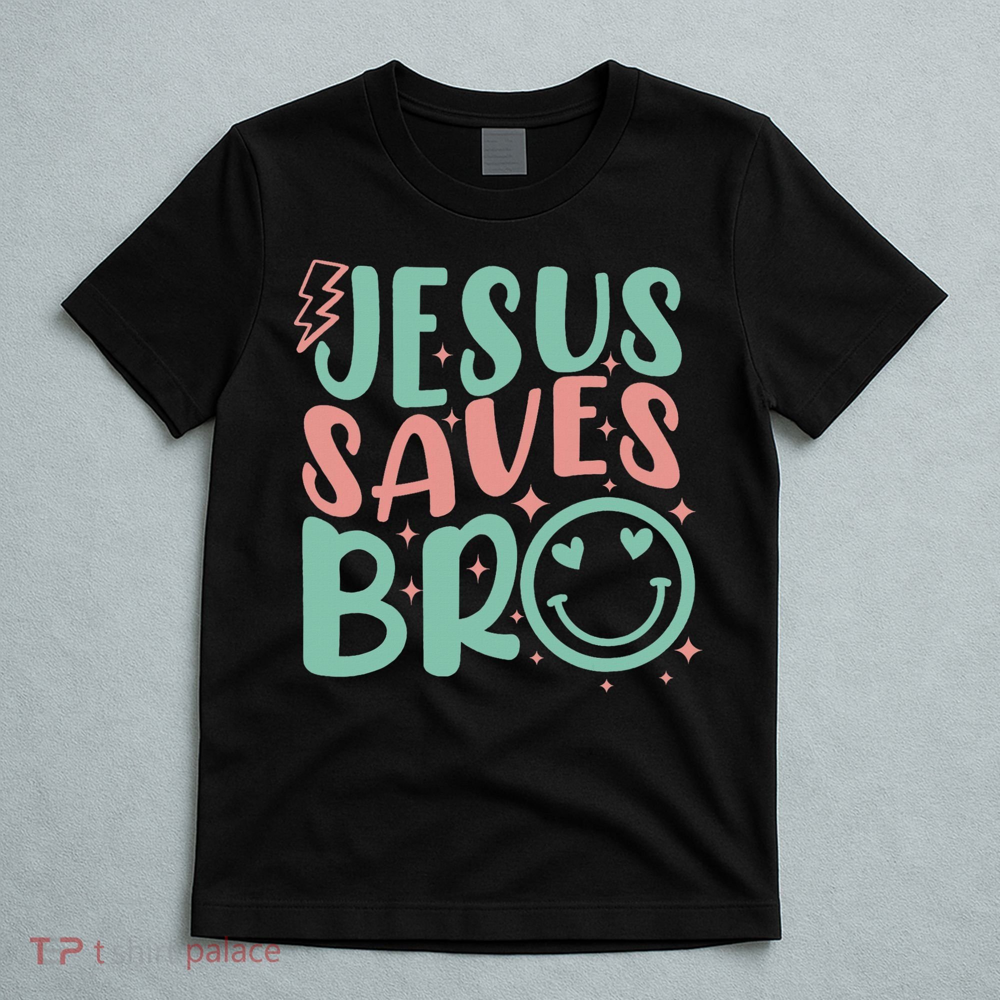 Jesus Saves Bro Retro Christian Religious T-Shirt
