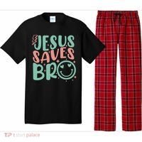 Jesus Saves Bro Retro Christian Religious Pajama Set thumb 0