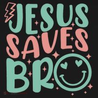 Jesus Saves Bro Retro Christian Religious Mousepad thumb 1