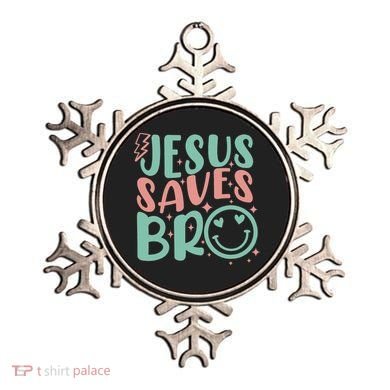 Jesus Saves Bro Retro Christian Religious Ornament