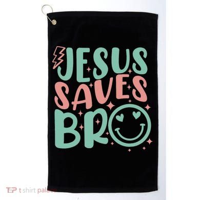 Jesus Saves Bro Retro Christian Religious Golf Towel
