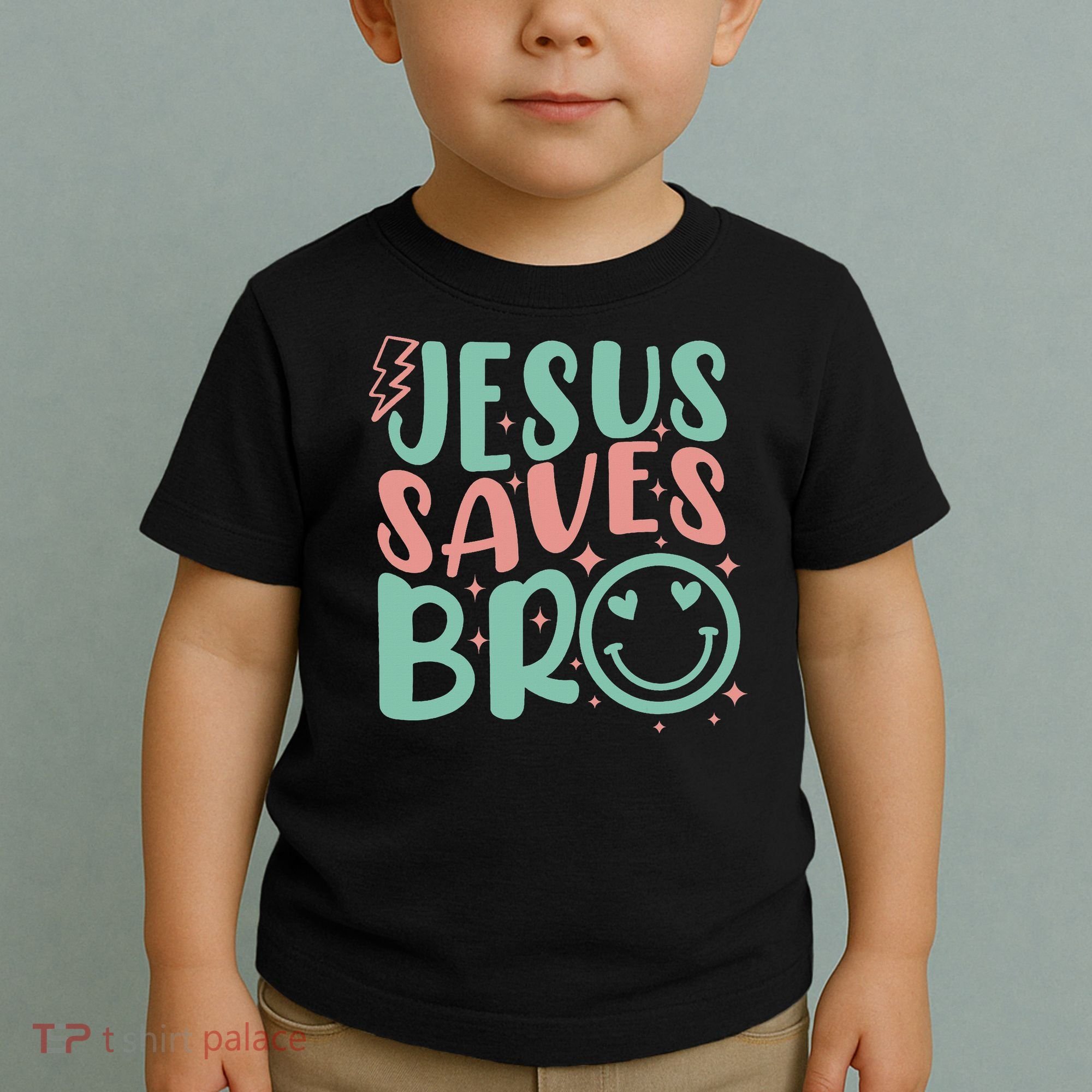 Jesus Saves Bro Retro Christian Religious Toddler T-Shirt