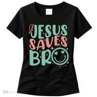 Jesus Saves Bro Retro Christian Religious Women's T-Shirt thumb 0