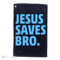 Jesus Saves Bro Golf Towel thumb 0