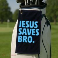 Jesus Saves Bro Golf Towel thumb 2