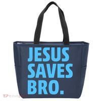 Jesus Saves Bro Tote Bag thumb 0