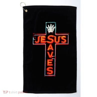 JESUS SAVES Classic Cotton Golf Towel