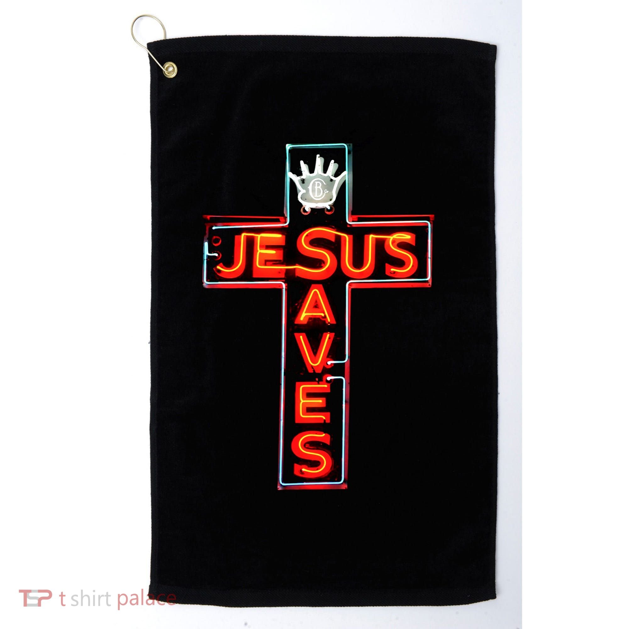 JESUS SAVES Classic Cotton Golf Towel
