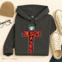 JESUS SAVES Classic Cotton Hoodie thumb 4