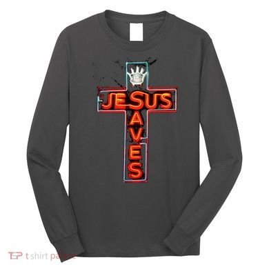 JESUS SAVES Classic Cotton Long Sleeve Shirt