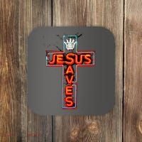 JESUS SAVES Classic Cotton Coaster thumb 0