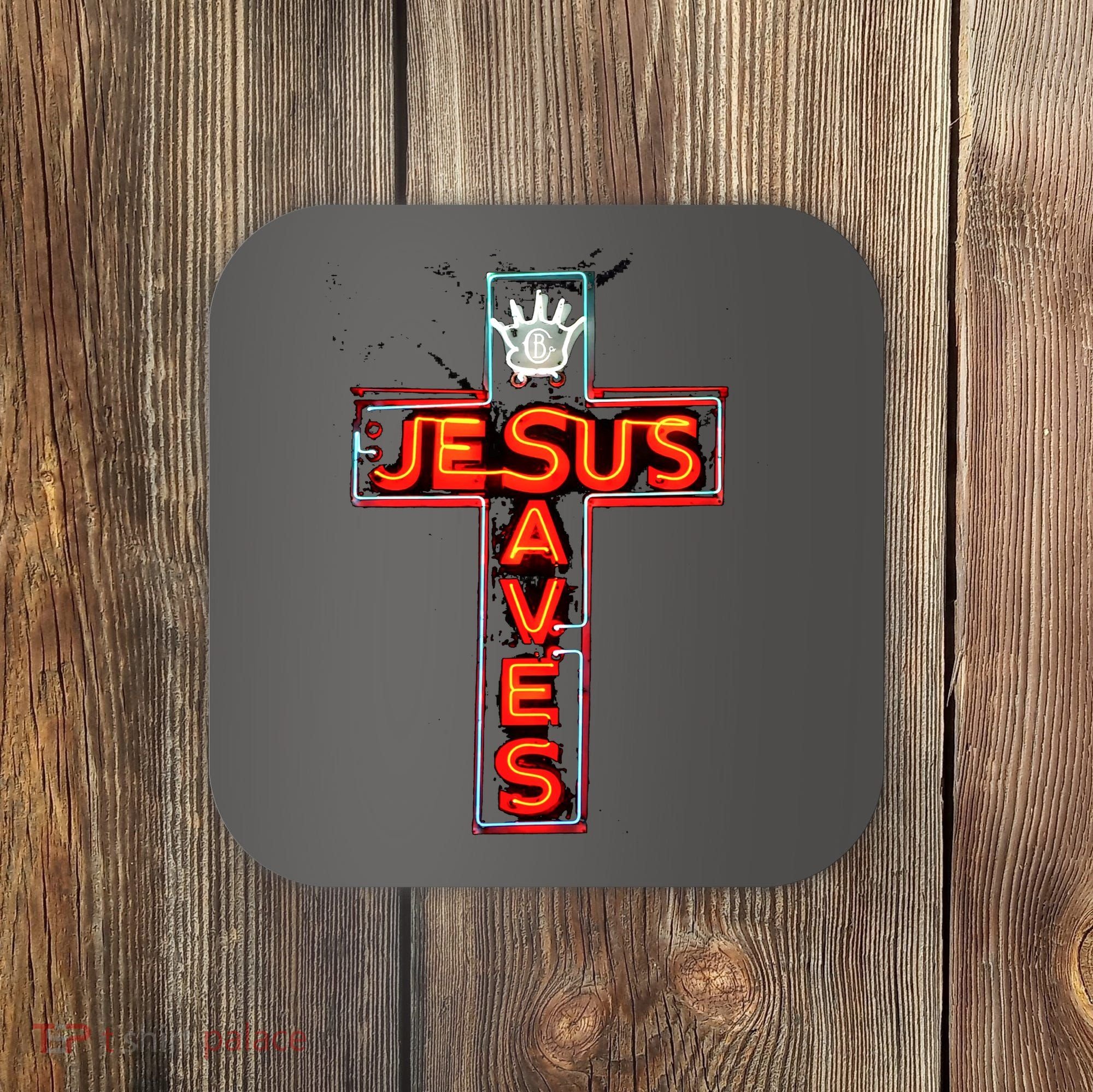 JESUS SAVES Classic Cotton Coaster