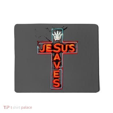 JESUS SAVES Classic Cotton Mousepad