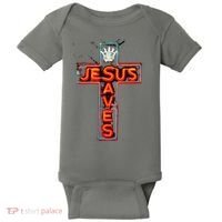 JESUS SAVES Classic Cotton Baby Bodysuit thumb 0
