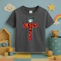 JESUS SAVES Classic Cotton Toddler T-Shirt thumb 3
