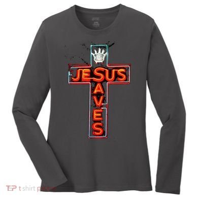 JESUS SAVES Classic Cotton Women's Long Sleeve Shirt