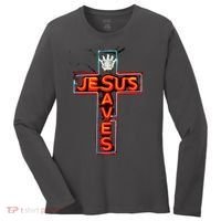 JESUS SAVES Classic Cotton Women's Long Sleeve Shirt thumb 0