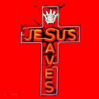JESUS SAVES Classic Cotton Santa Hat thumb 1