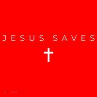 Jesus Saves Cross Subtle Christian Minimal Religious Faith Santa Hat thumb 1