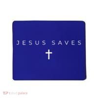 Jesus Saves Cross Subtle Christian Minimal Religious Faith Mousepad thumb 0