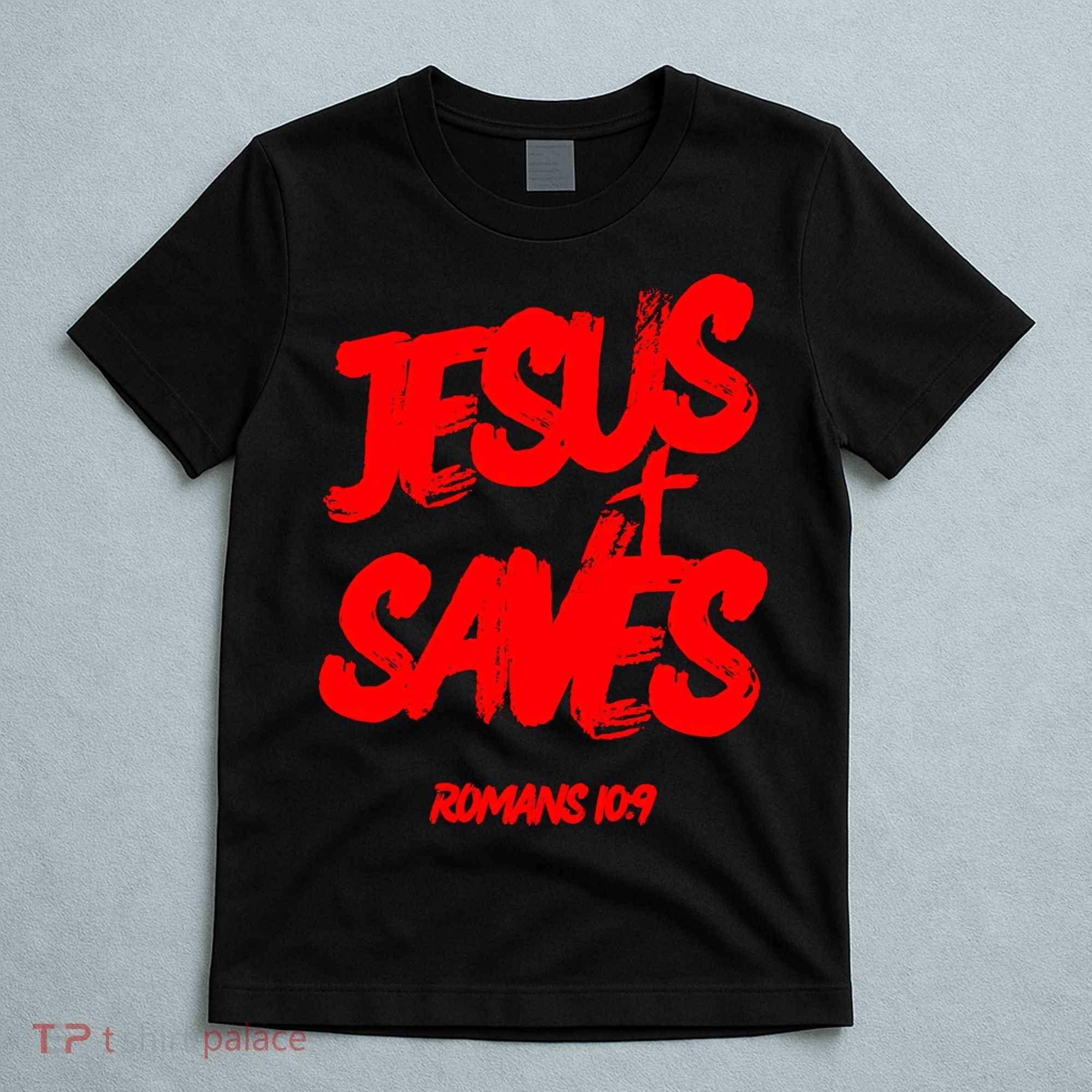 Jesus Saves Christian Faith Bold Red Letters And Cross Cute Premium T-Shirt