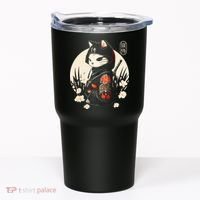 Japanese Samurai Cat Tattoo Kawaii Ninja Cat Tumbler thumb 0