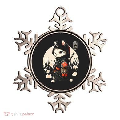 Japanese Samurai Cat Tattoo Kawaii Ninja Cat Ornament