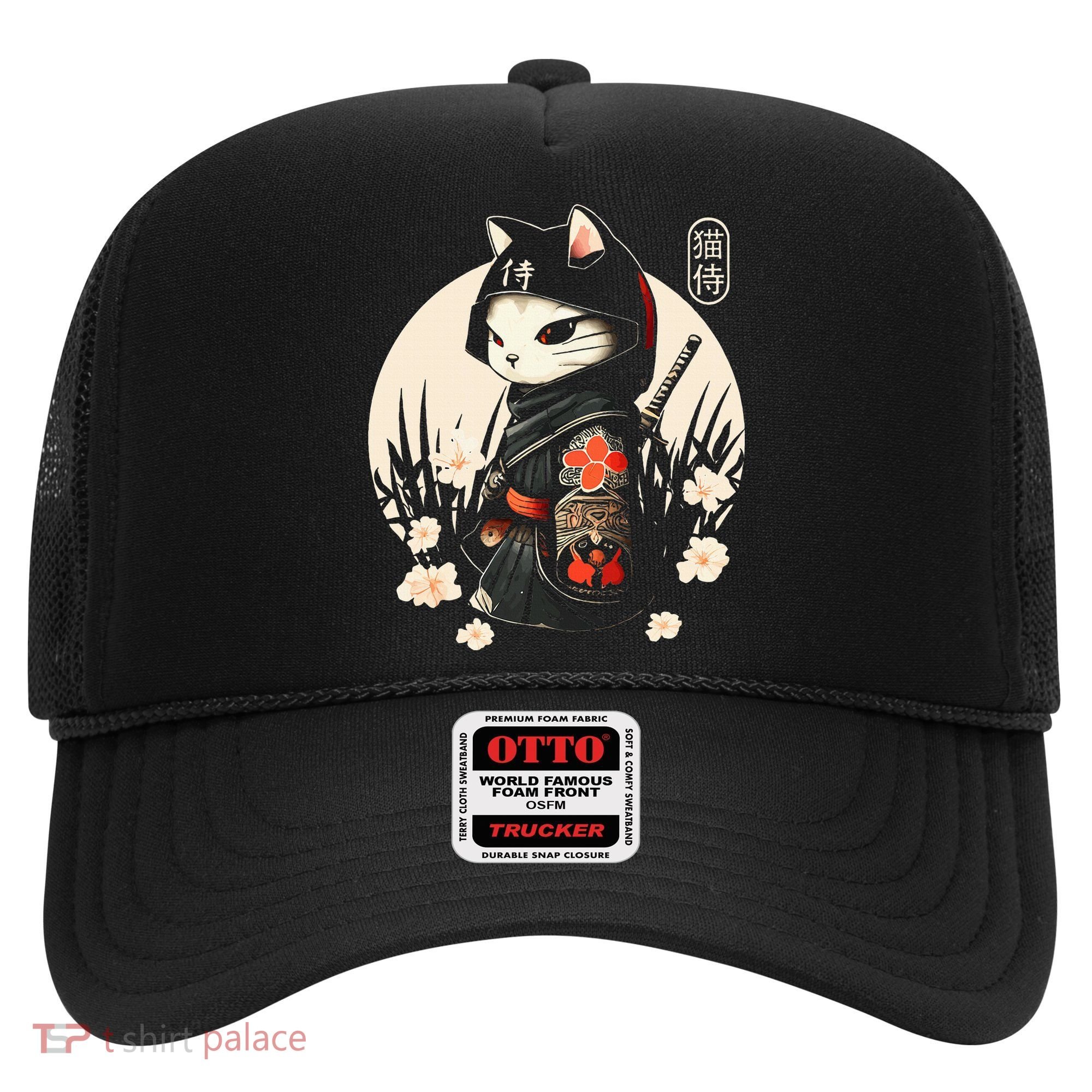 Japanese Samurai Cat Tattoo Kawaii Ninja Cat Hat