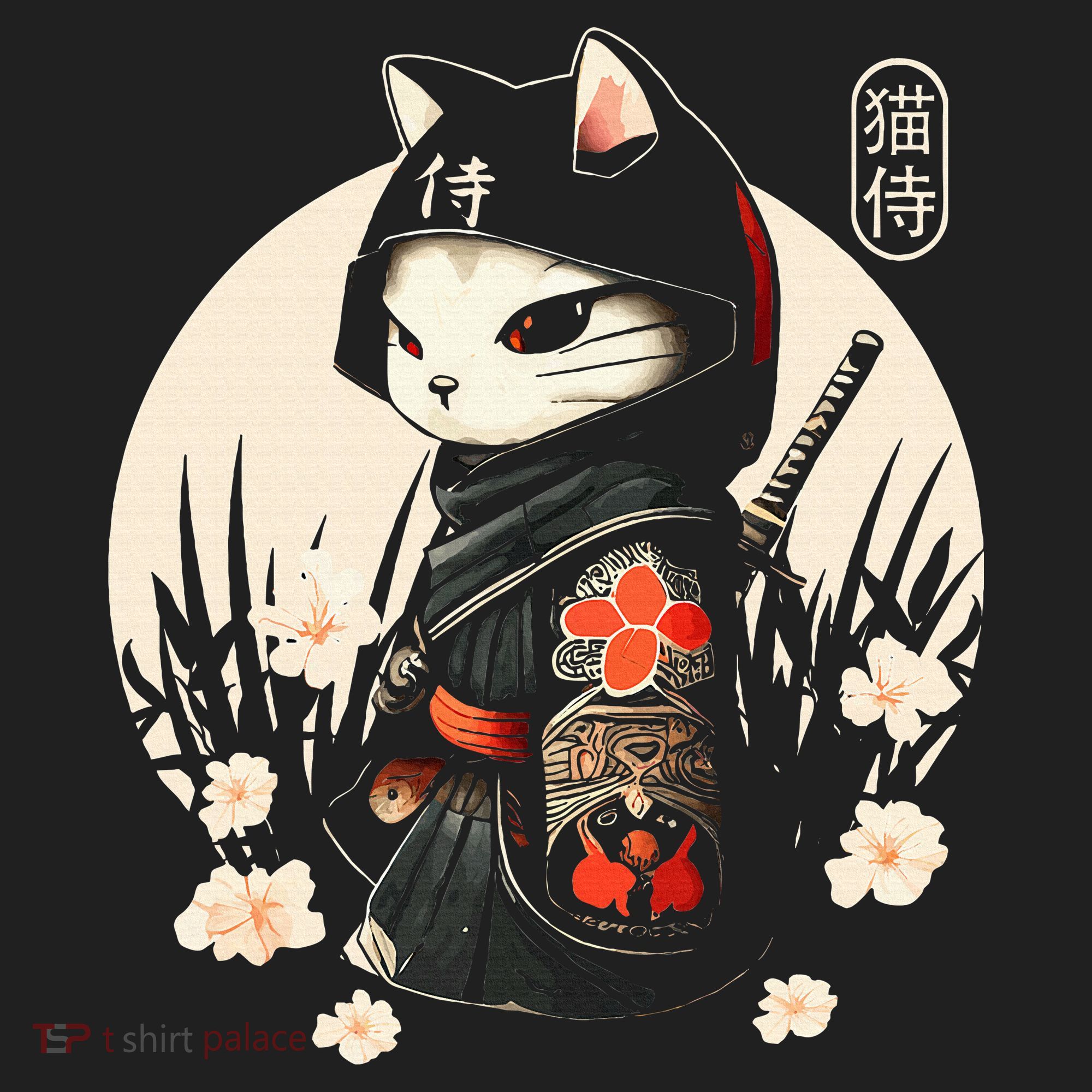 Japanese Samurai Cat Tattoo Kawaii Ninja Cat Hat