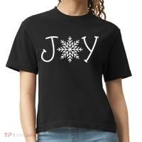 Joy Snowflake Christmas Comfort Colors Boxy T-Shirt thumb 0