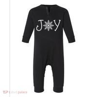 Joy Snowflake Christmas Infant Fleece One Piece thumb 0