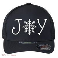 Joy Snowflake Christmas Flexfit Unipanel Trucker Cap thumb 0