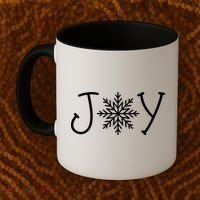 Joy Snowflake Christmas Coffee Mug thumb 2