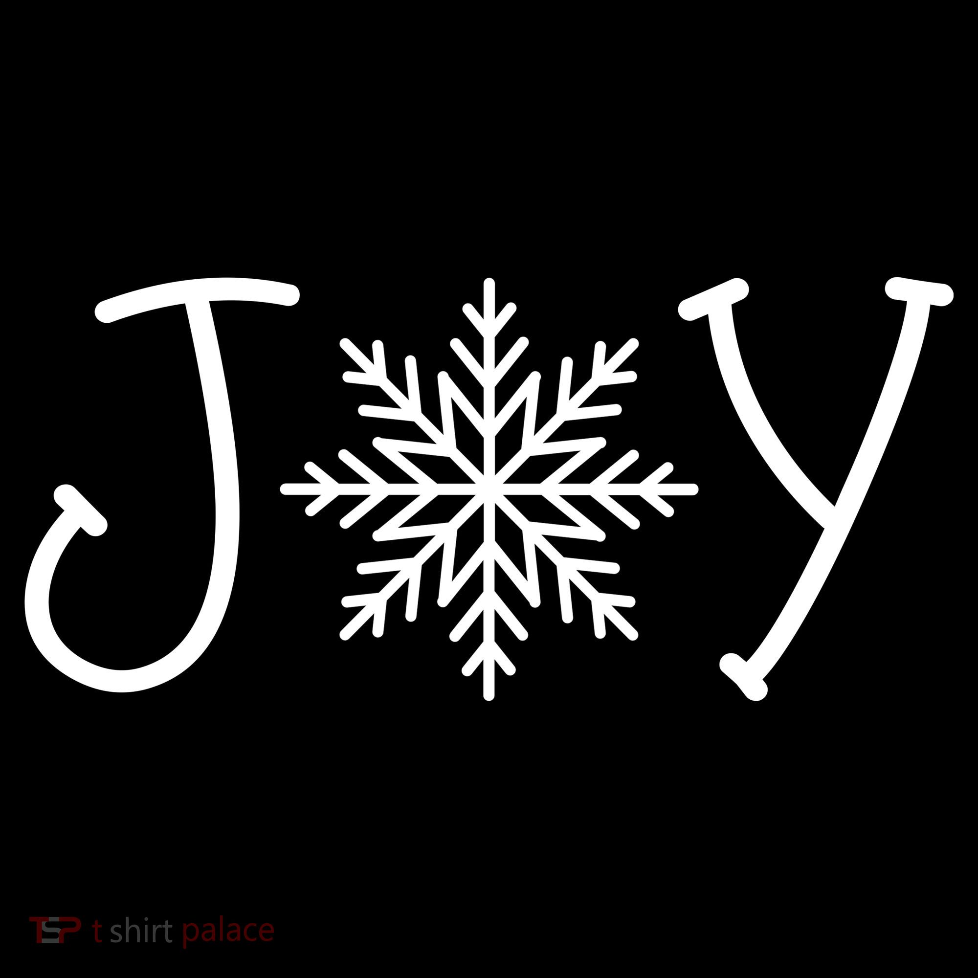 Joy Snowflake Christmas Drawstring Bag