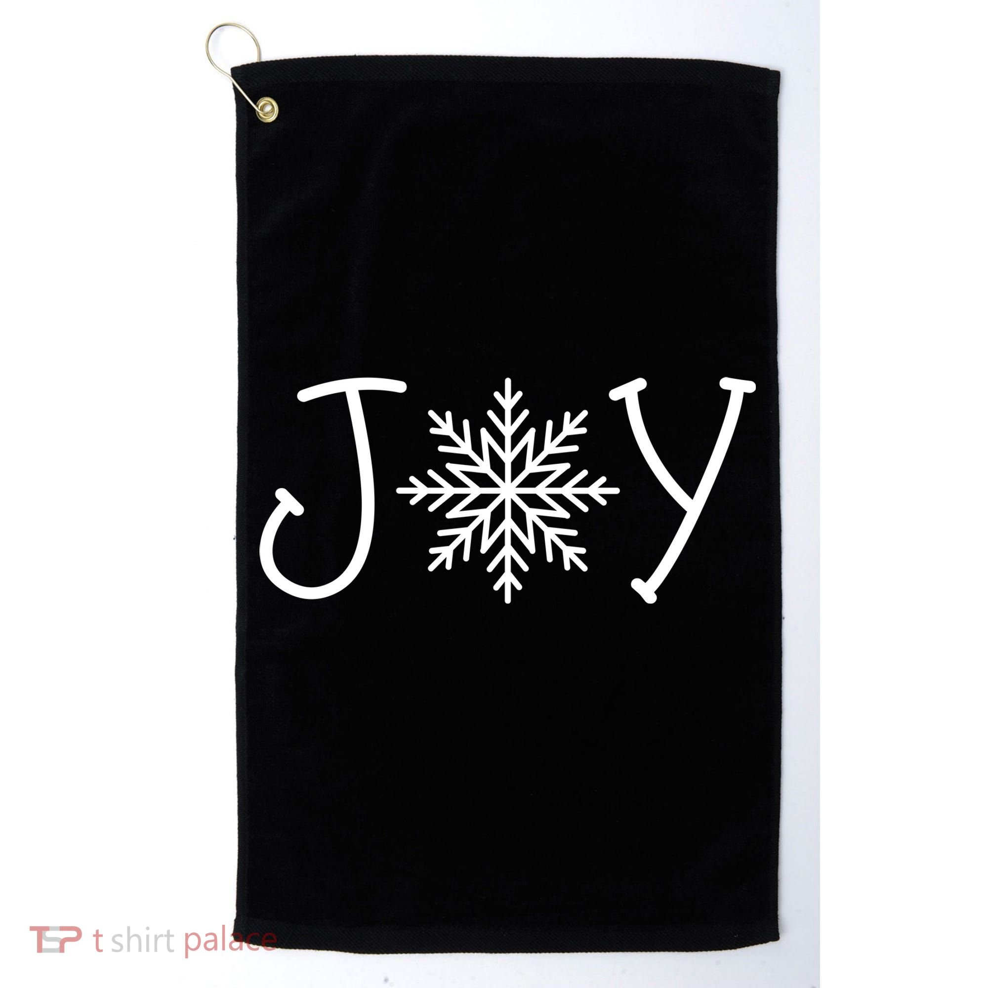 Joy Snowflake Christmas Golf Towel