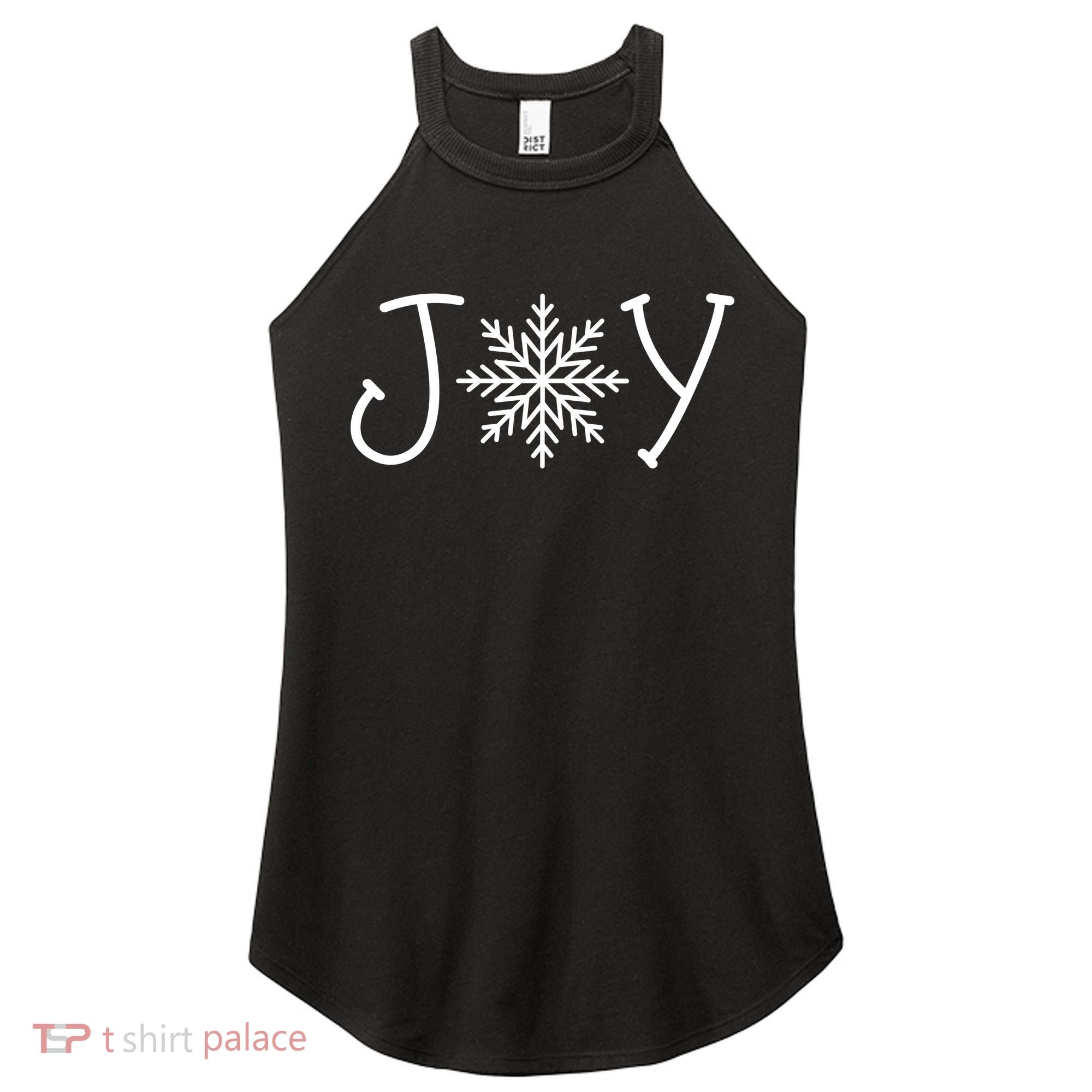 Joy Snowflake Christmas Women's Perfect Tri Rocker Tank