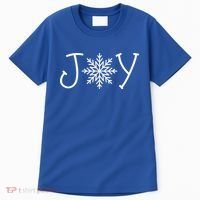 Joy Snowflake Christmas Tall T-Shirt thumb 0