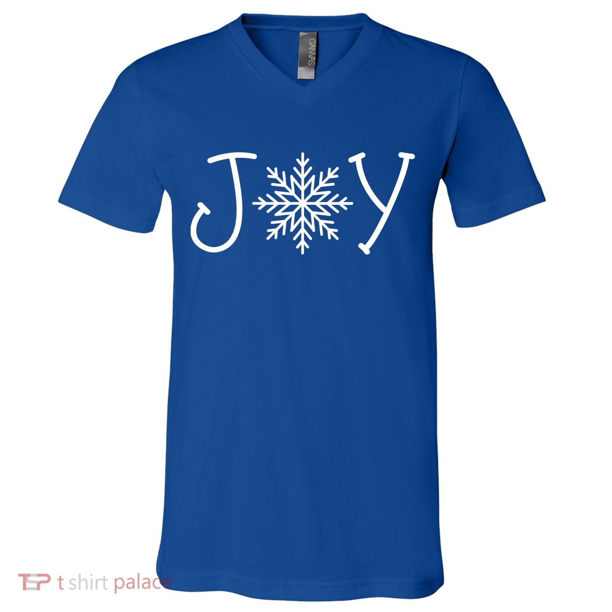 Joy Snowflake Christmas V-Neck T-Shirt