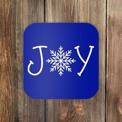 Joy Snowflake Christmas Coaster