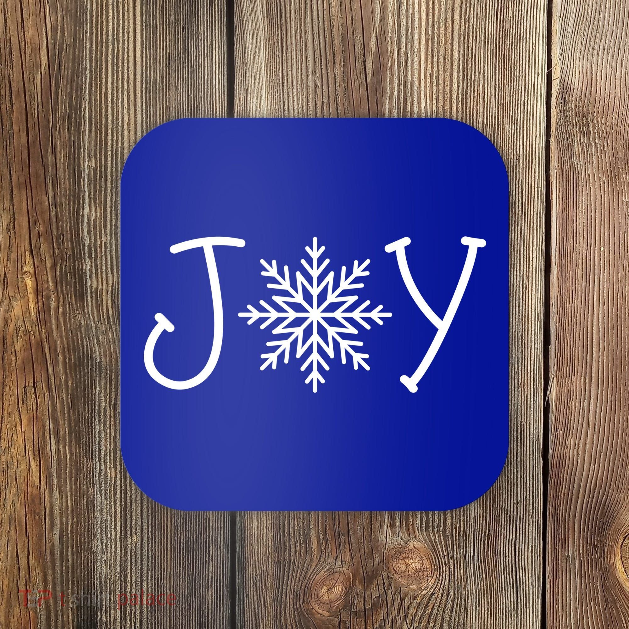 Joy Snowflake Christmas Coaster