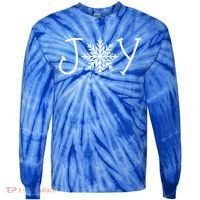 Joy Snowflake Christmas Tie-Dye Long Sleeve Shirt thumb 0