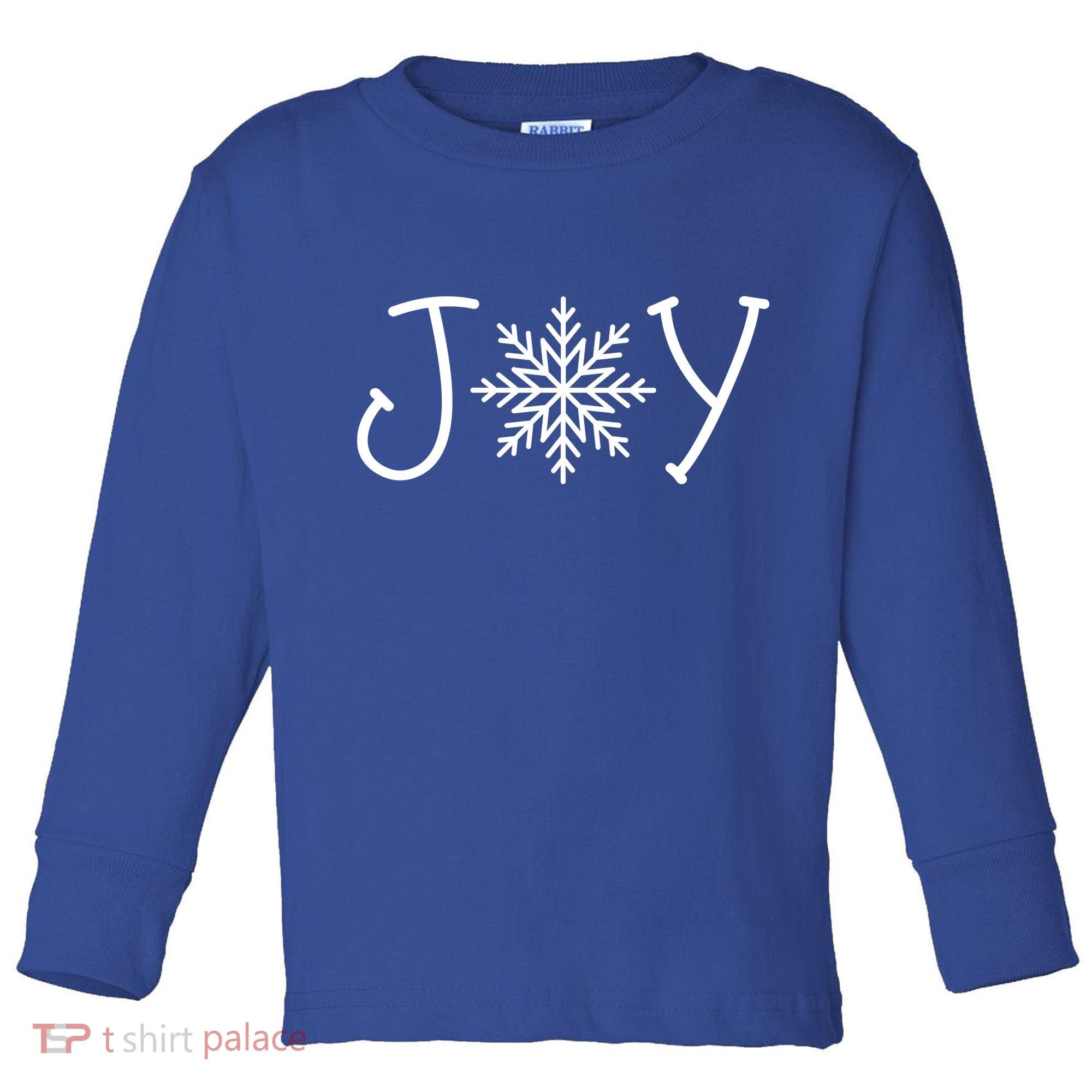 Joy Snowflake Christmas Toddler Long Sleeve Shirt