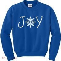 Joy Snowflake Christmas Kids Sweatshirt thumb 0