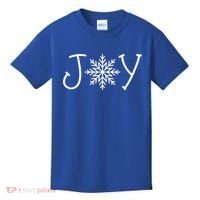 Joy Snowflake Christmas Kids T-Shirt thumb 0