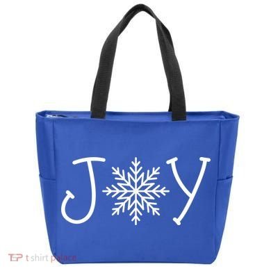 Joy Snowflake Christmas Tote Bag