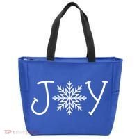 Joy Snowflake Christmas Tote Bag thumb 0