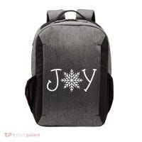 Joy Snowflake Christmas Vector Backpack thumb 0