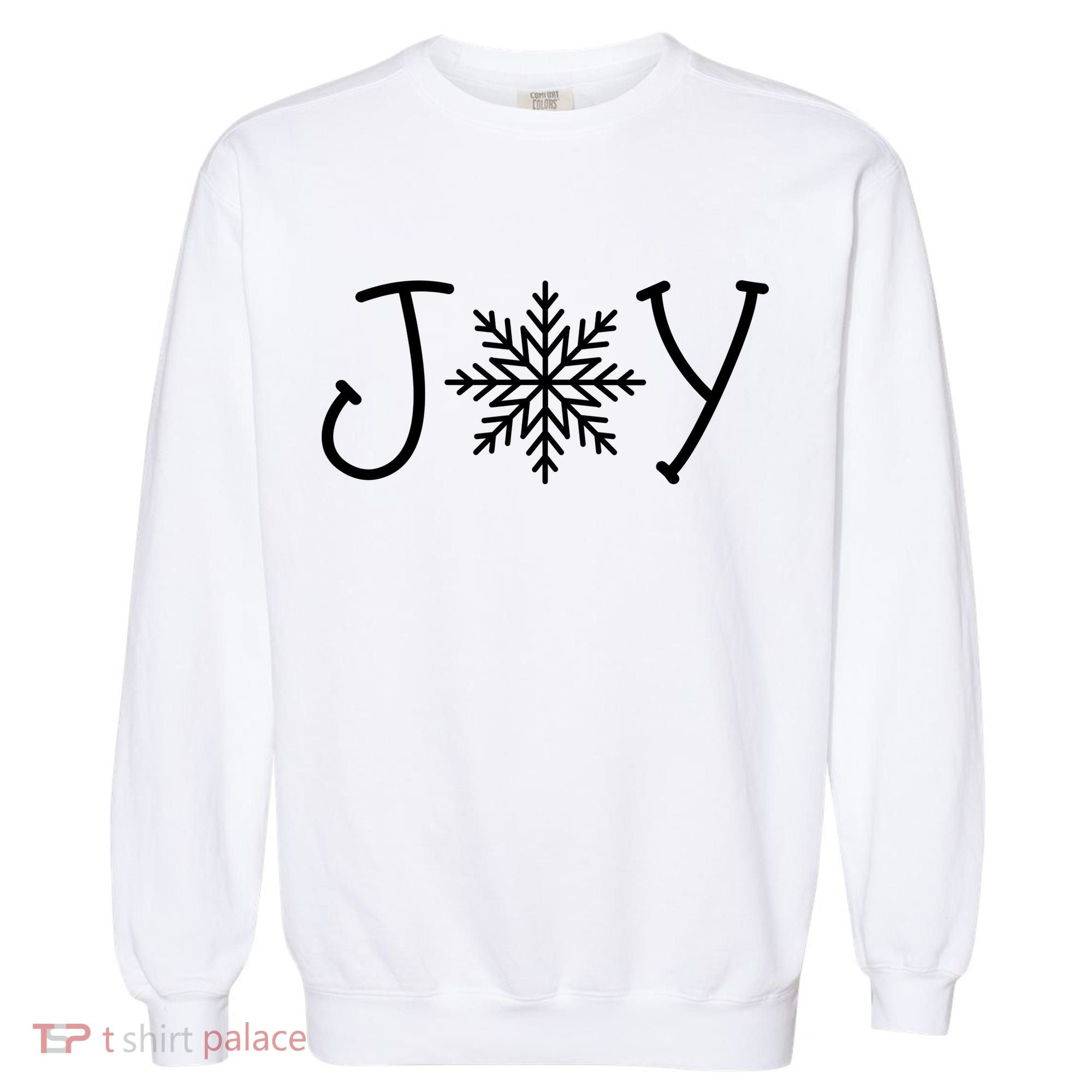 Joy Snowflake Christmas Garment-Dyed Sweatshirt