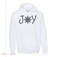 Joy Snowflake Christmas Comfort Colors Garment-Dyed Hooded Sweatshirt thumb 0