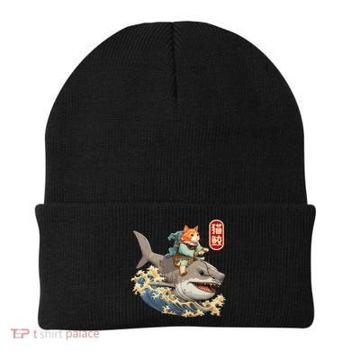 Japanese Samurai Cat Shark Ninja Cat Tattoo Kitten Beanie